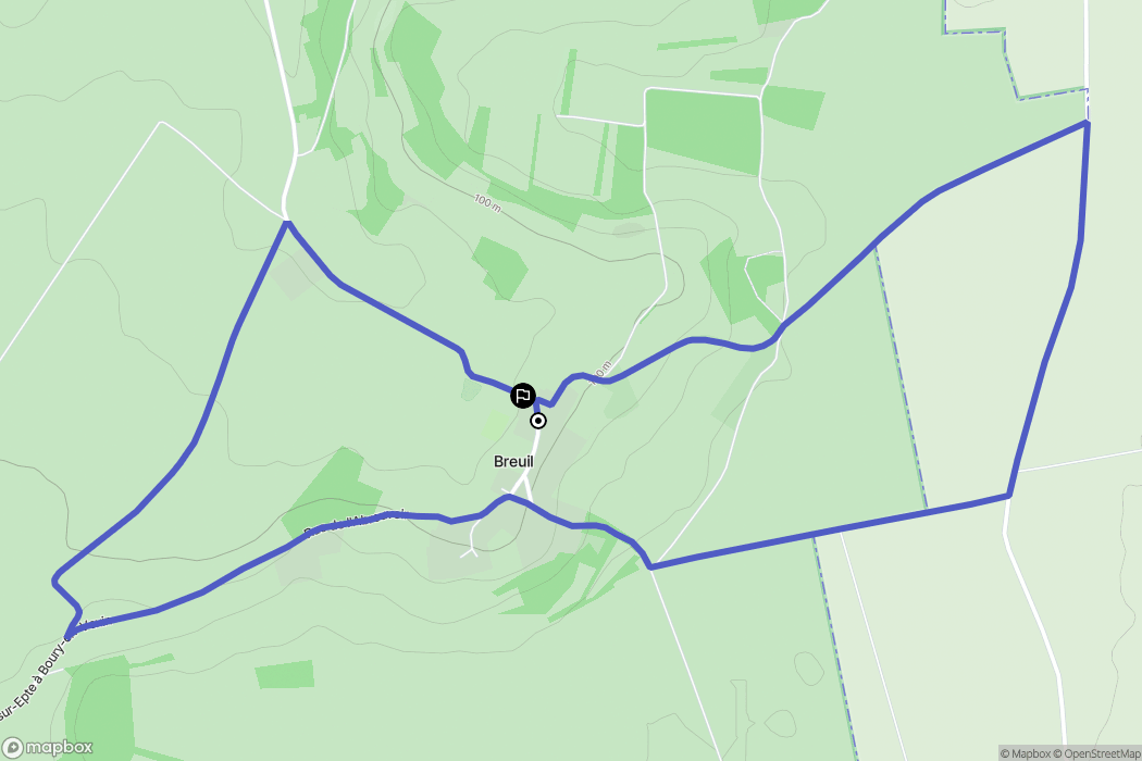 Saint-Clair-sur-Epte : carte du parcours de randonnée - France