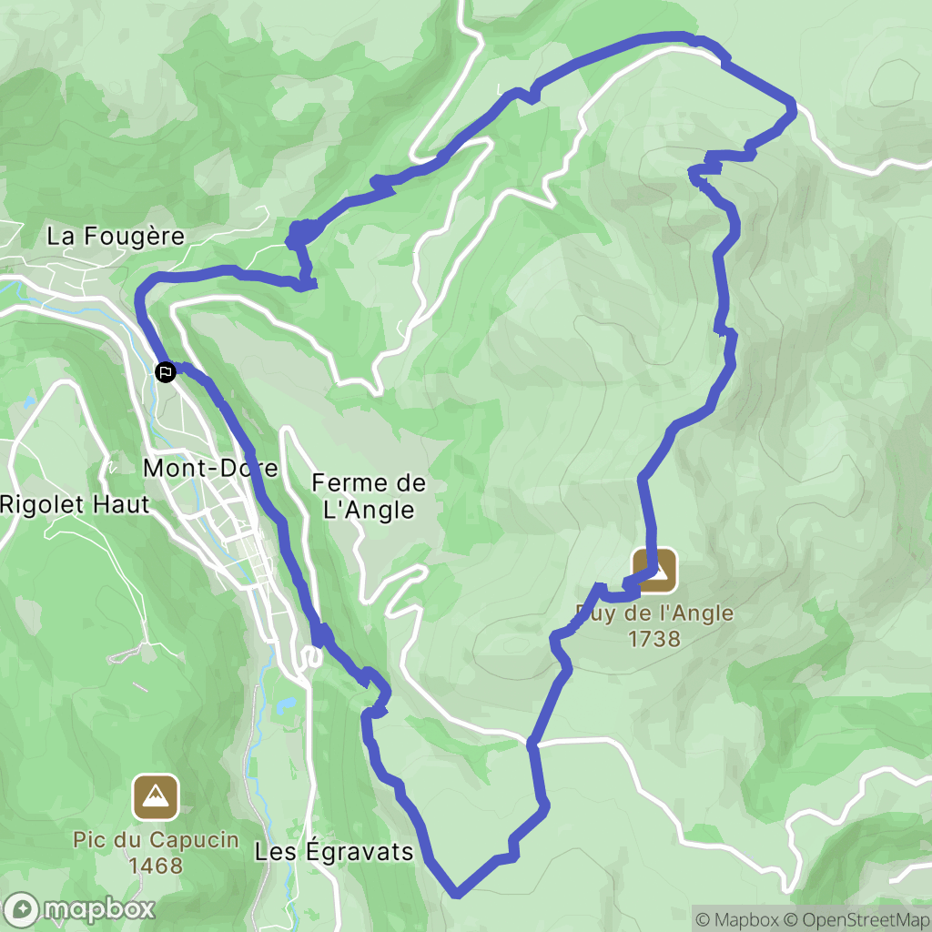 Mont-Dore : carte du parcours de randonnée - France