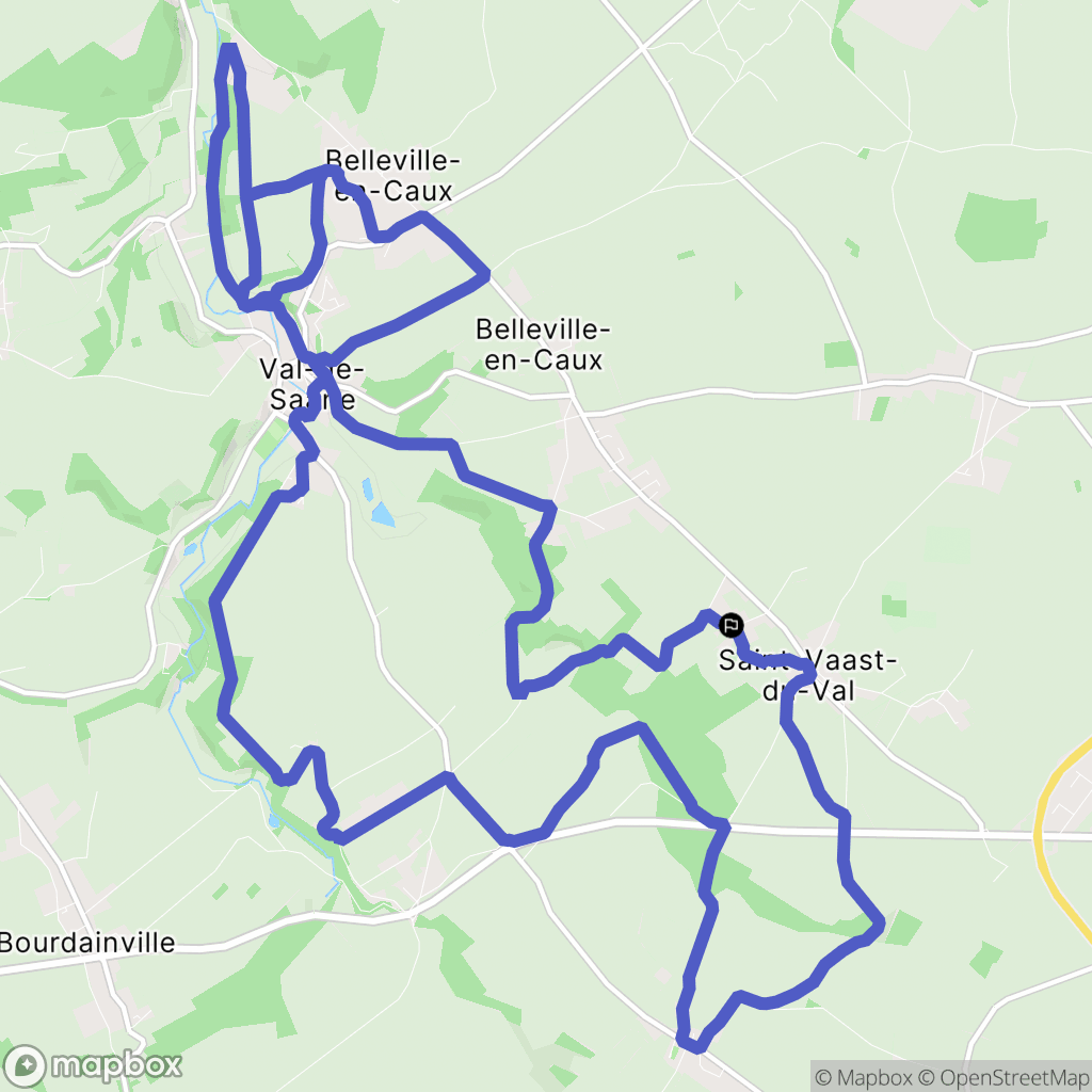 Saint-Vaast-du-Val : carte du parcours de randonnée - France