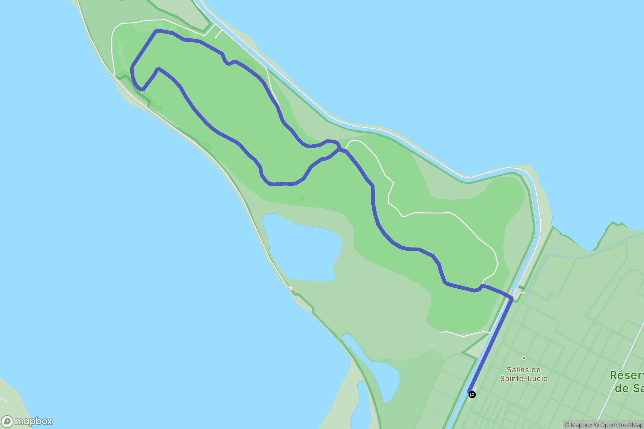 Port-la-Nouvelle : carte du parcours de randonnée - France