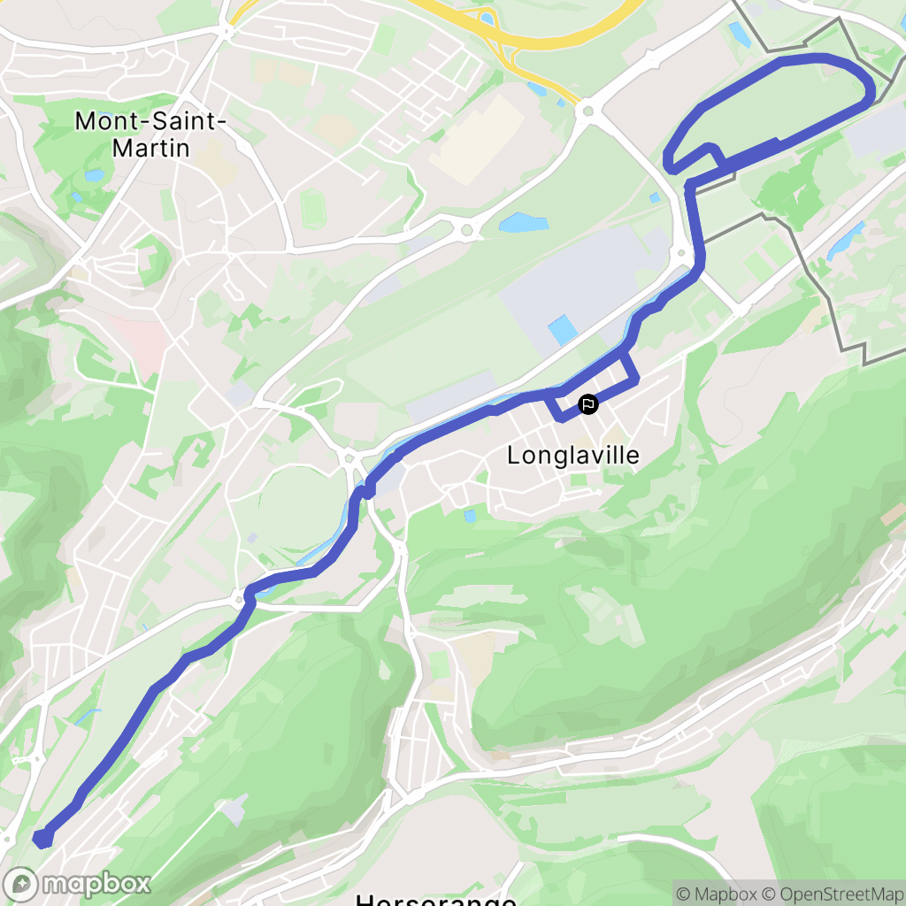 Longlaville : carte du parcours de randonnée - France