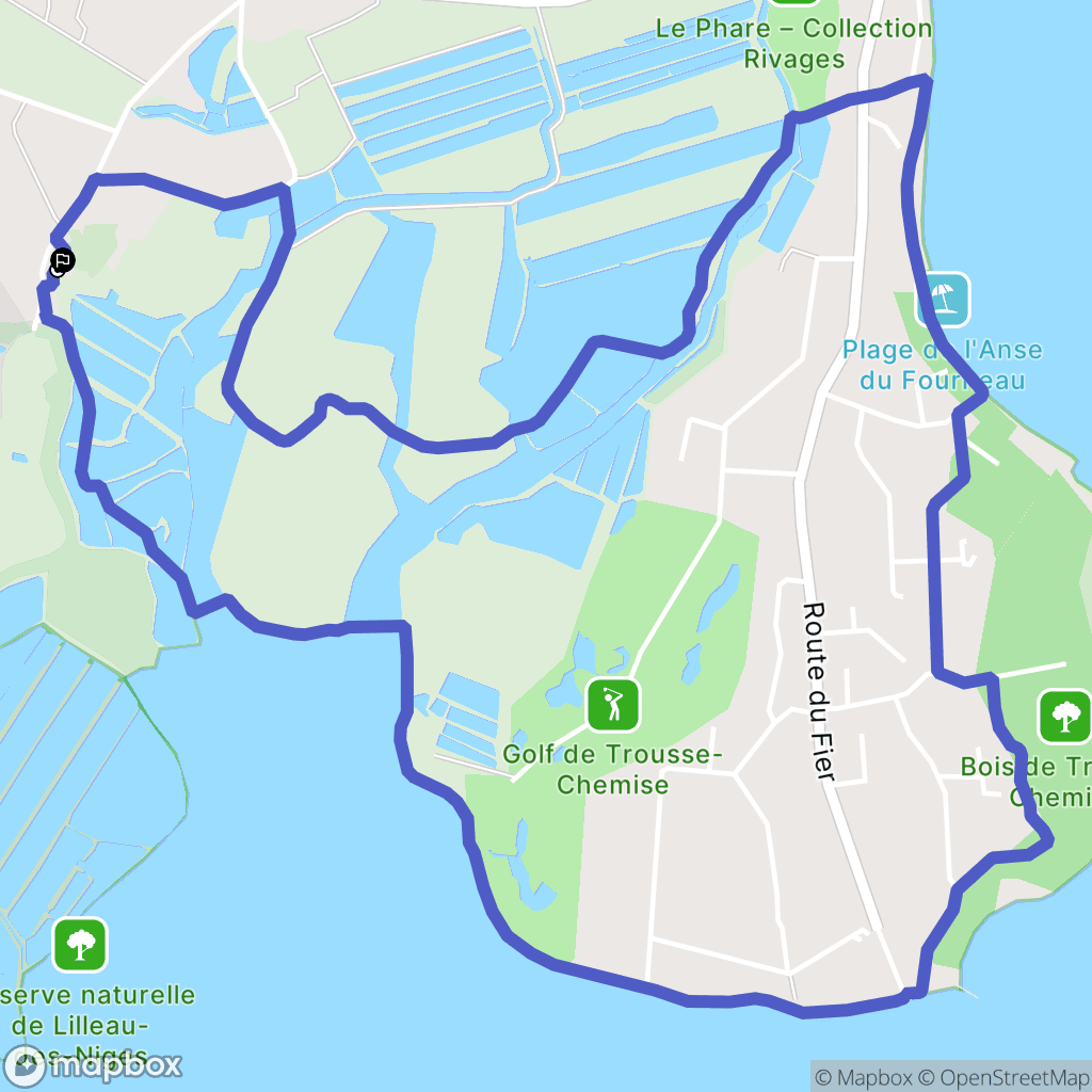 Les Portes-en-Ré : carte du parcours de randonnée - France