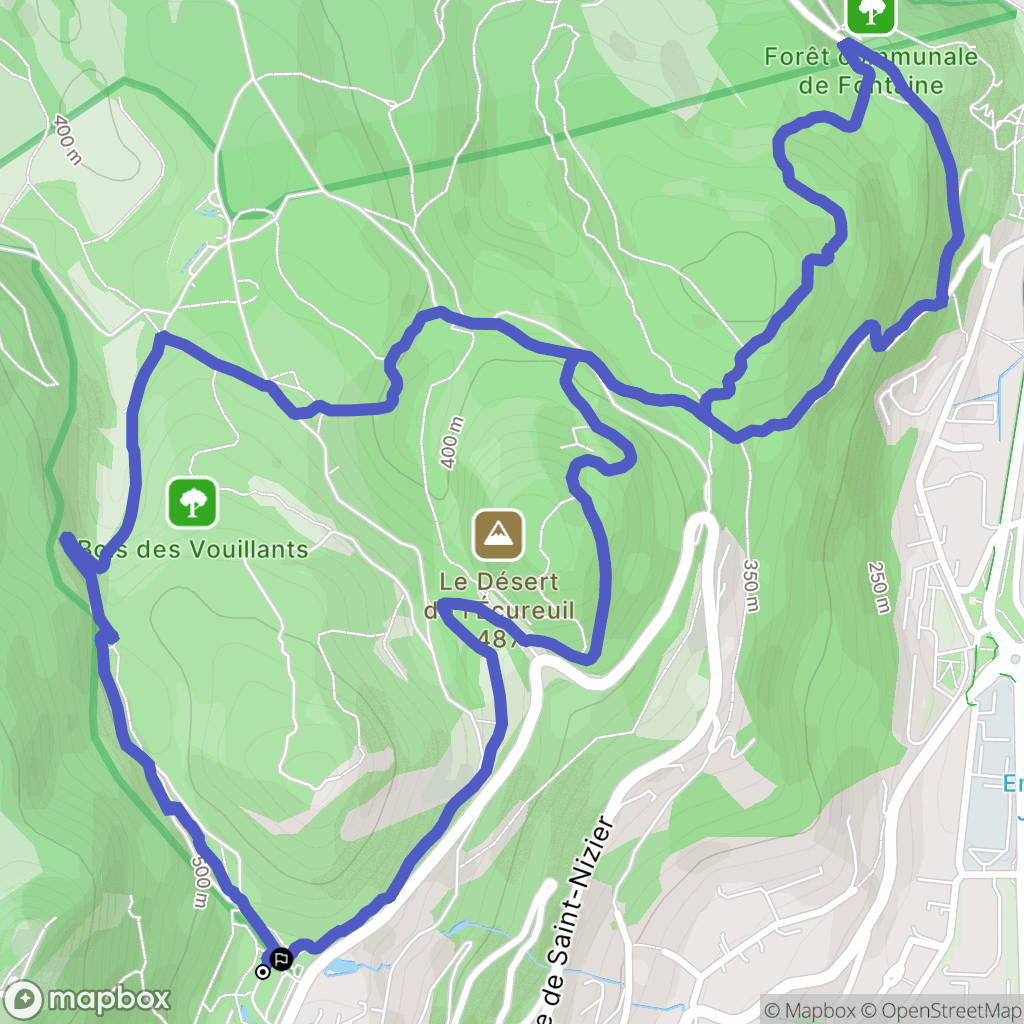 Seyssinet-Pariset : carte du parcours de randonnée - France