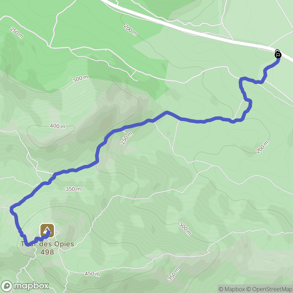 Eyguières : carte du parcours de randonnée - France