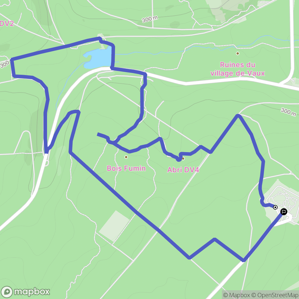 Damloup : carte du parcours de randonnée - France