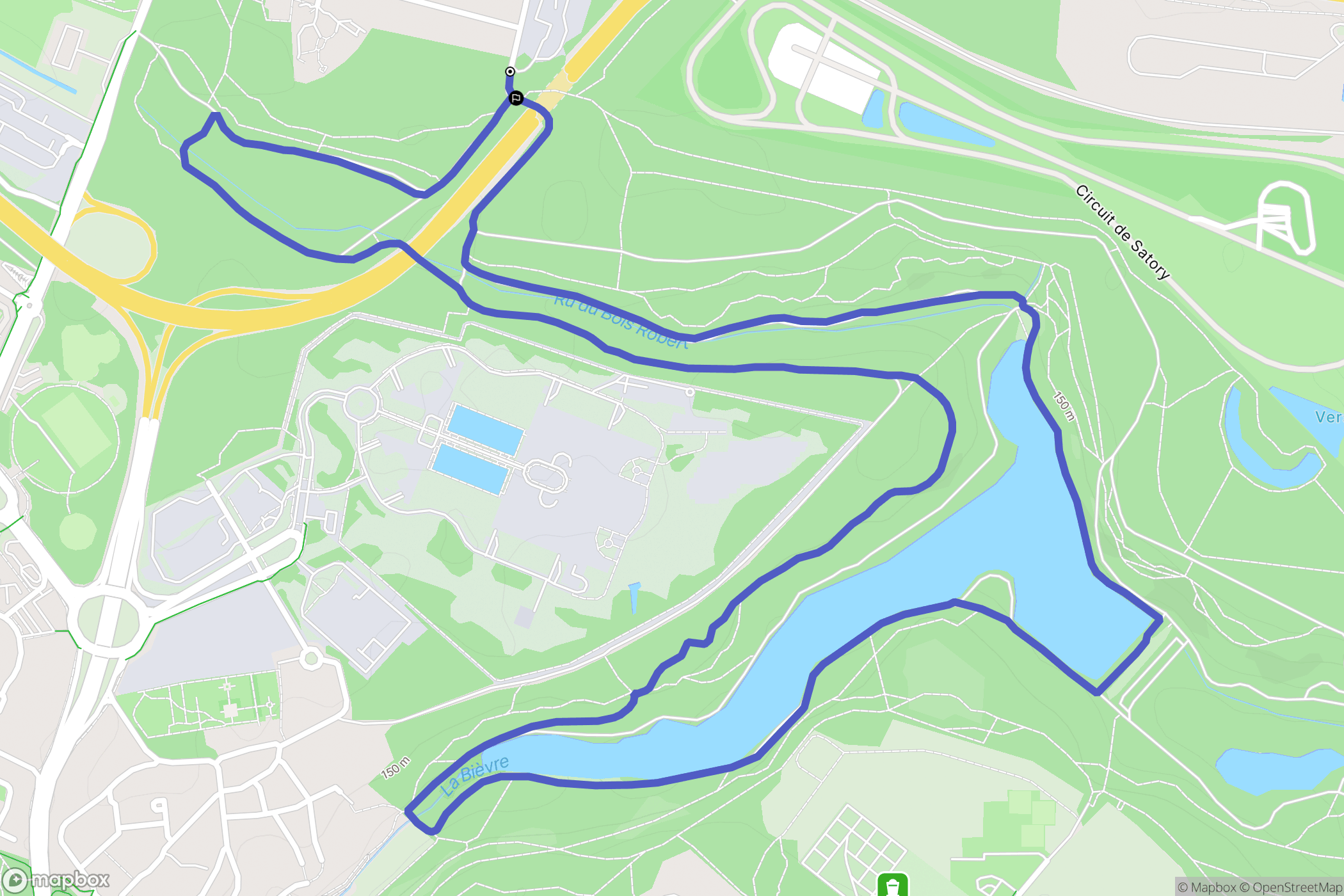 Saint-Cyr-l'École : carte du parcours de randonnée - France