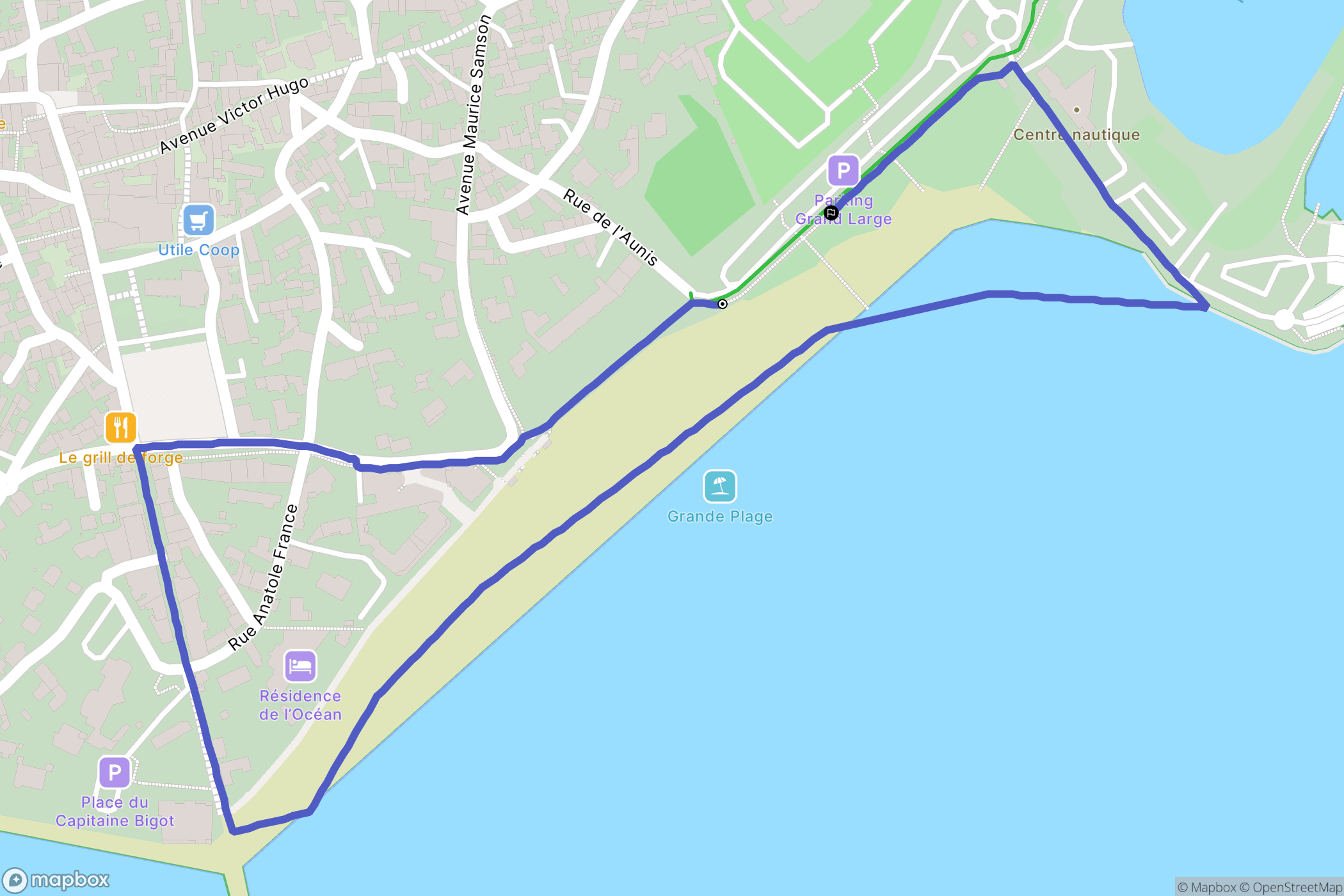 La Tranche-sur-Mer : carte du parcours de randonnée - France