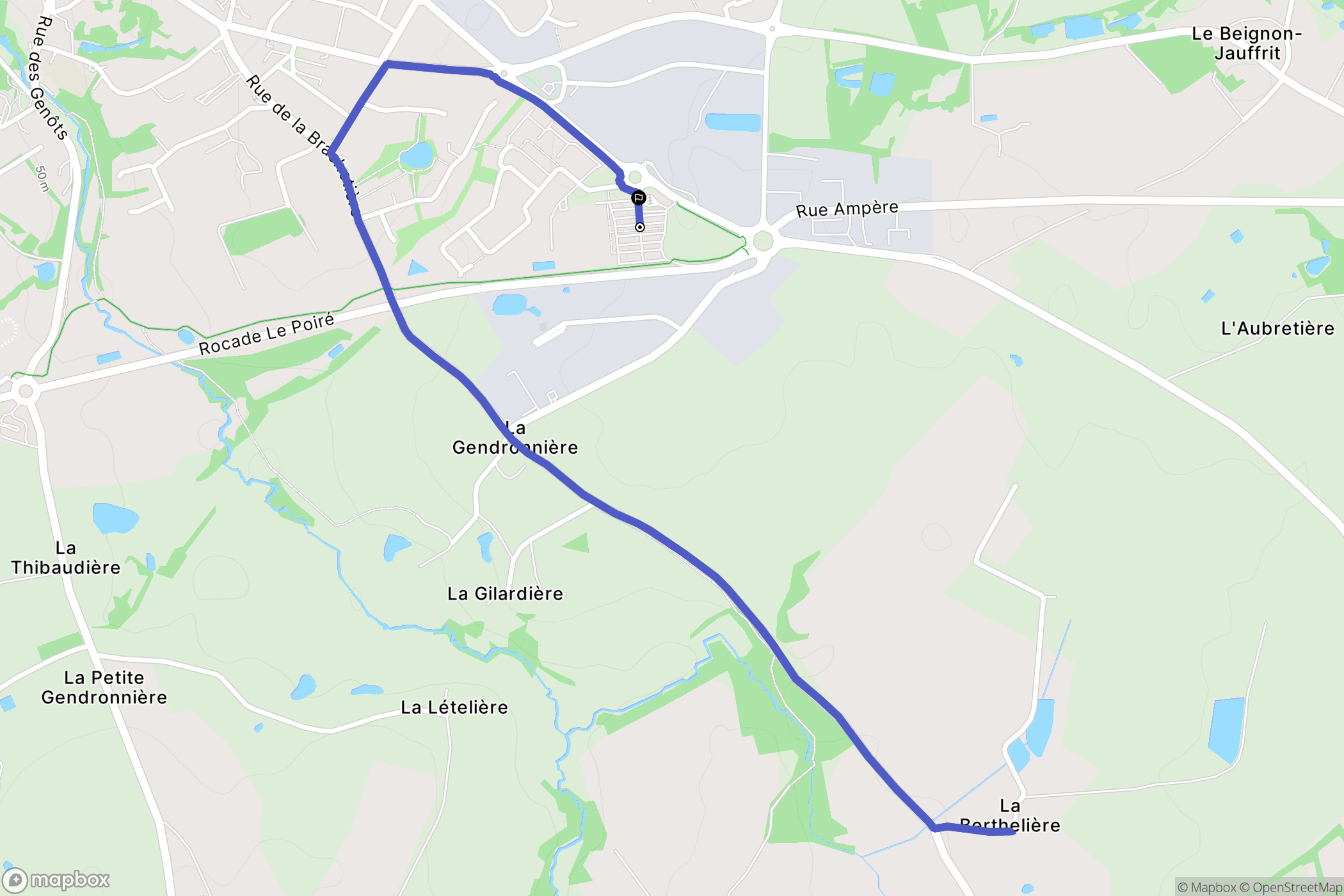 Le Poiré-sur-Vie : carte du parcours de randonnée - France