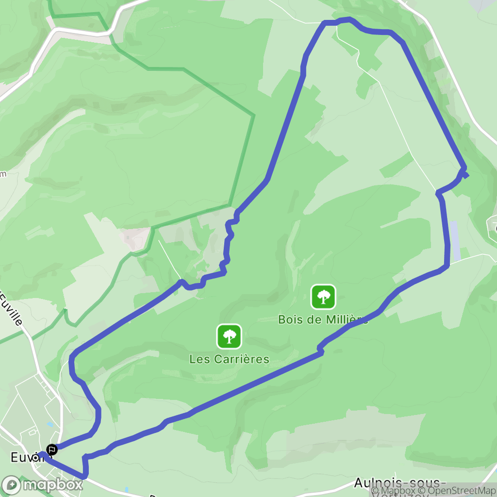 Euville : carte du parcours de randonnée - France