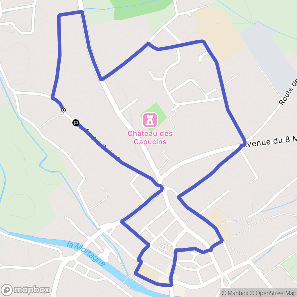 Rambervillers : carte du parcours de randonnée - France