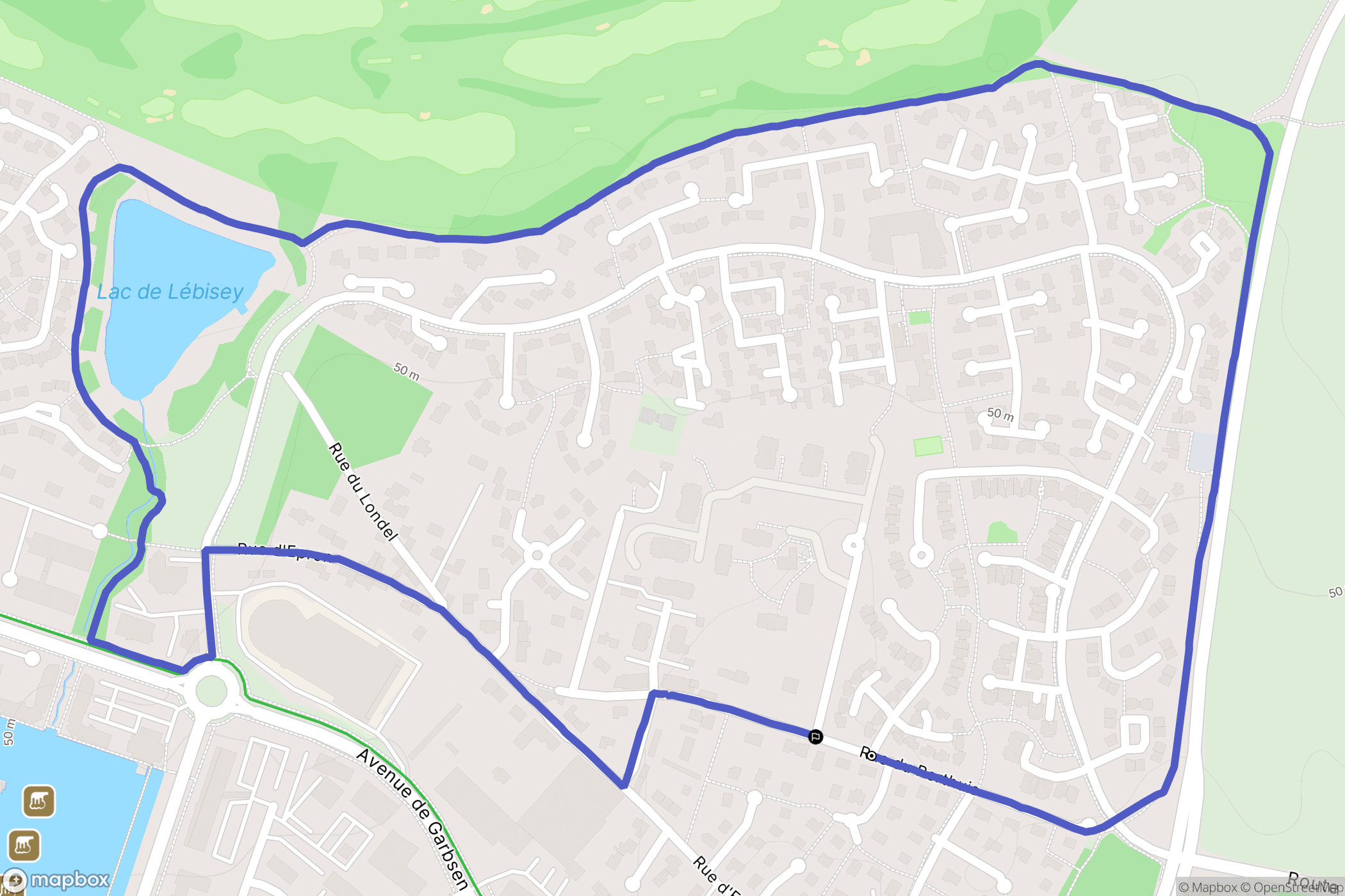 Hérouville-Saint-Clair : carte du parcours de randonnée - France
