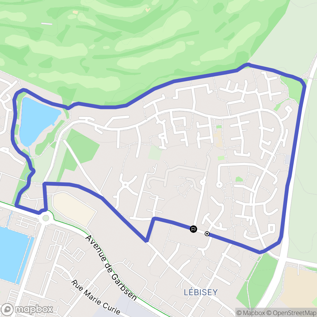 Hérouville-Saint-Clair : carte du parcours de randonnée - France