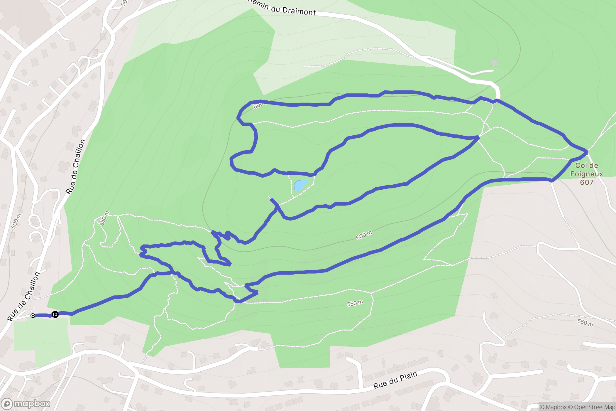 Le Thillot : carte du parcours de randonnée - France