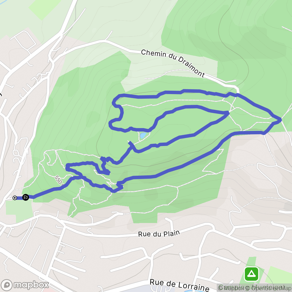 Le Thillot : carte du parcours de randonnée - France