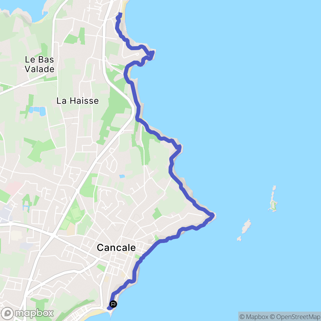 Cancale : carte du parcours de randonnée - France