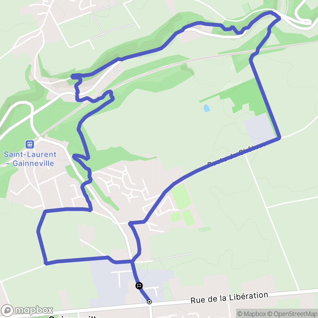 Gainneville : carte du parcours de randonnée - France