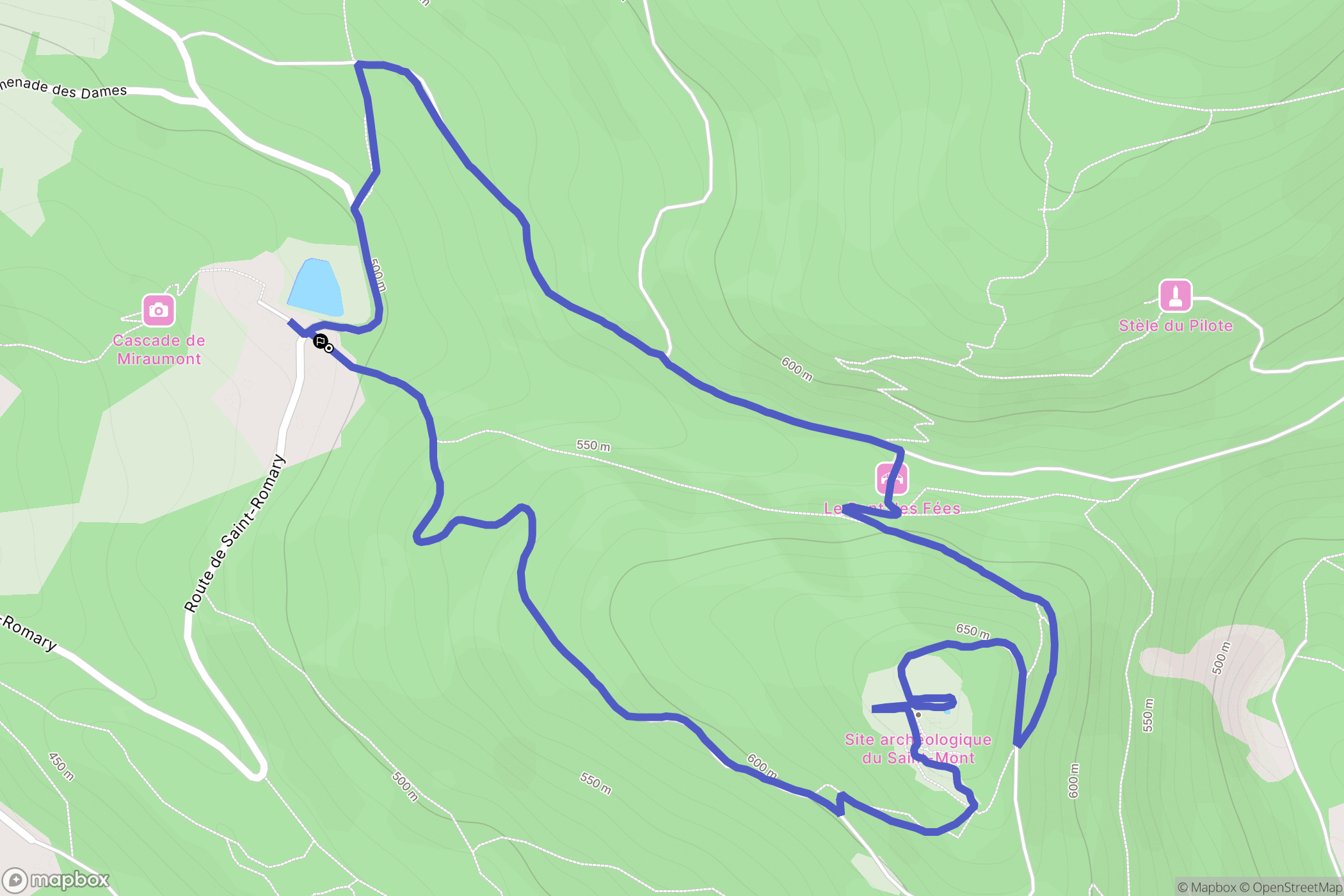 Saint-Étienne-lès-Remiremont : carte du parcours de randonnée - France