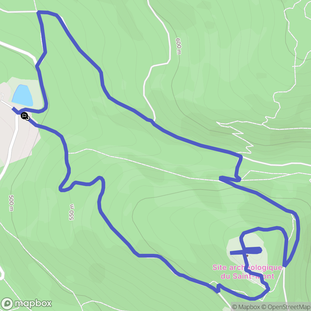 Saint-Étienne-lès-Remiremont : carte du parcours de randonnée - France