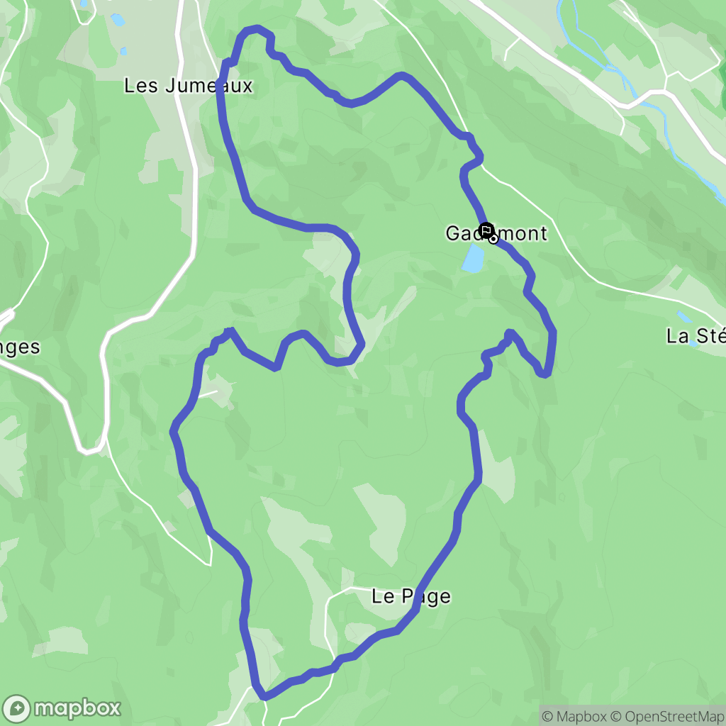 Granges-Aumontzey : carte du parcours de randonnée - France