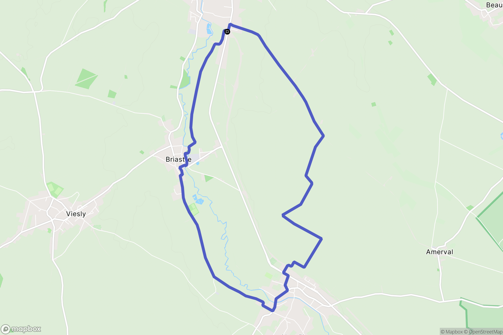 Solesmes : carte du parcours de randonnée - France