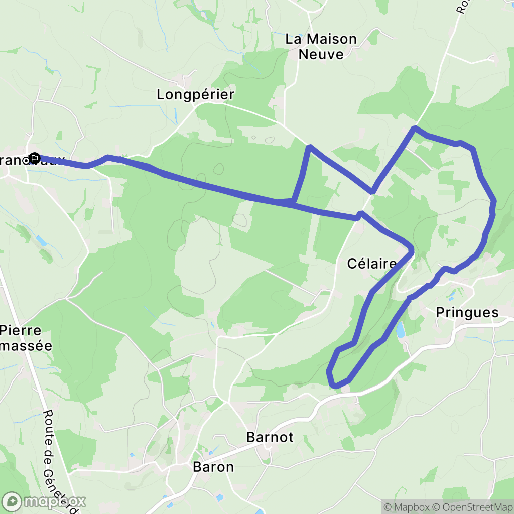 Grandvaux : carte du parcours de randonnée - France