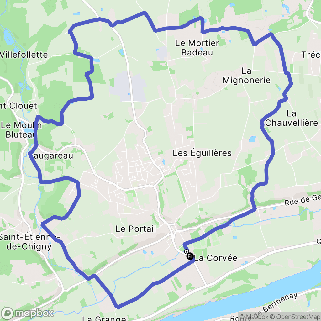 Luynes : carte du parcours de randonnée - France