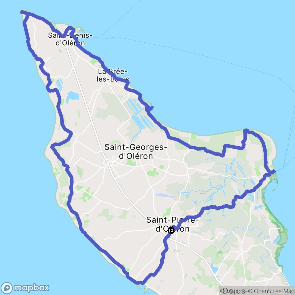 Saint-Pierre-d'Oléron : carte du parcours de randonnée - France