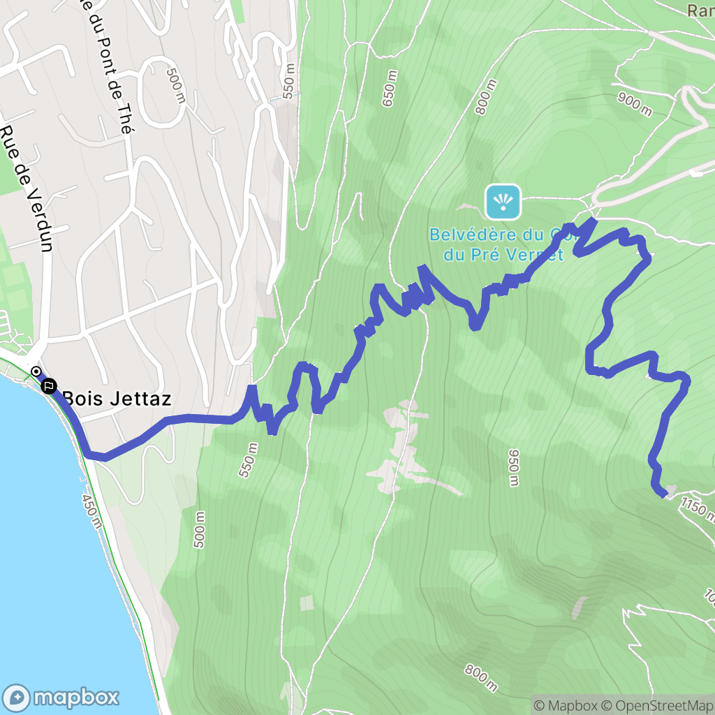 Annecy : carte du parcours de randonnée - France