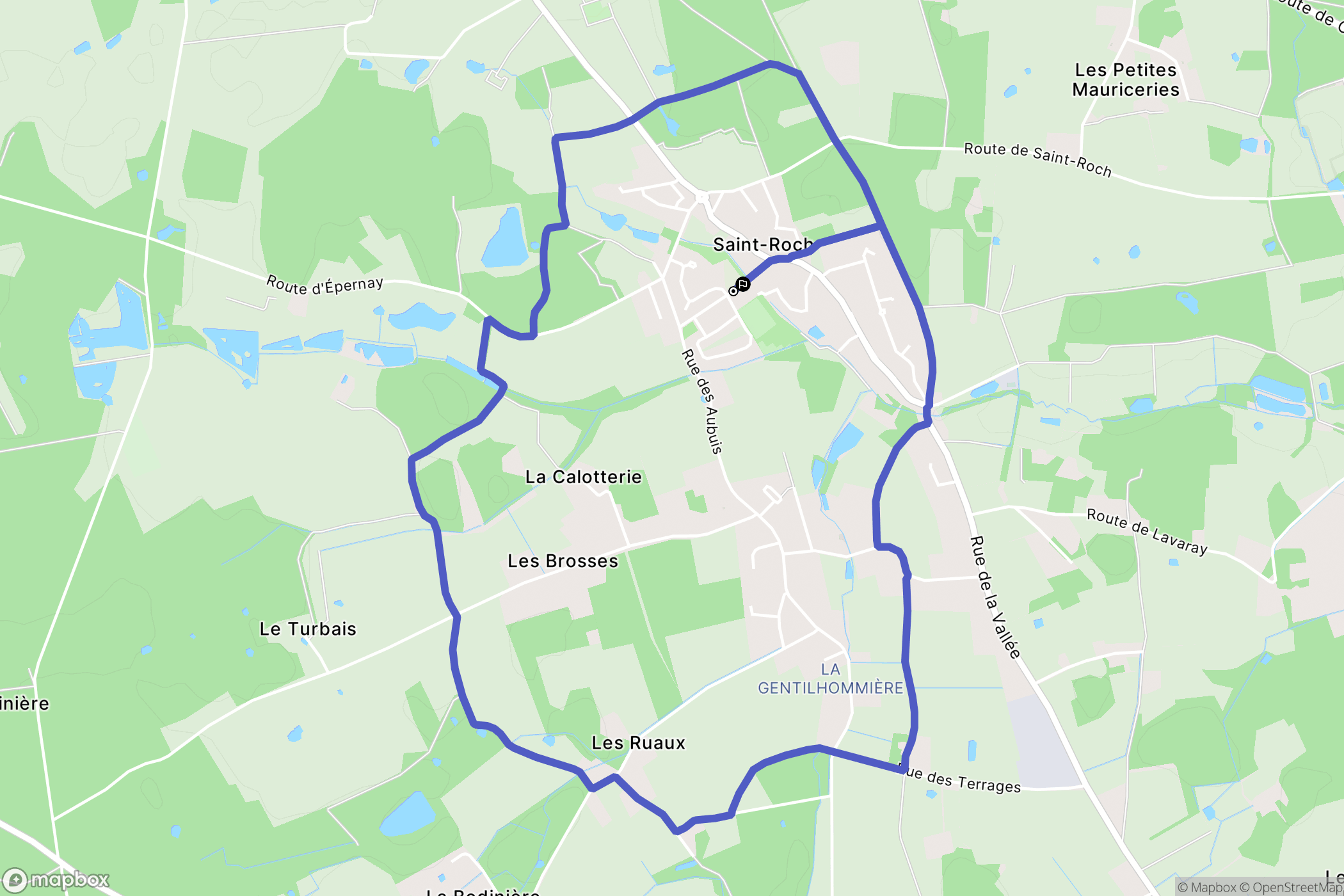 Saint-Roch : carte du parcours de randonnée - France