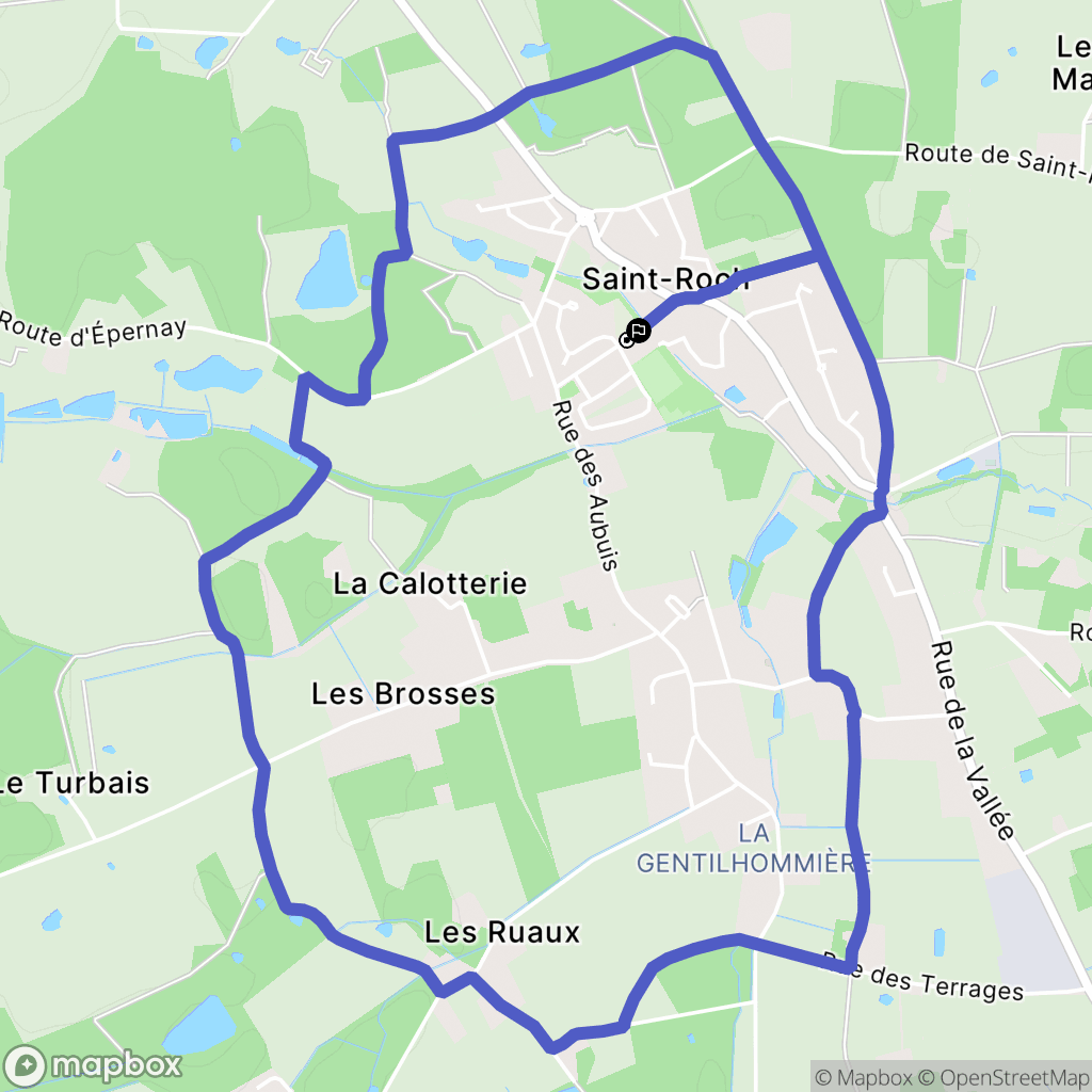 Saint-Roch : carte du parcours de randonnée - France