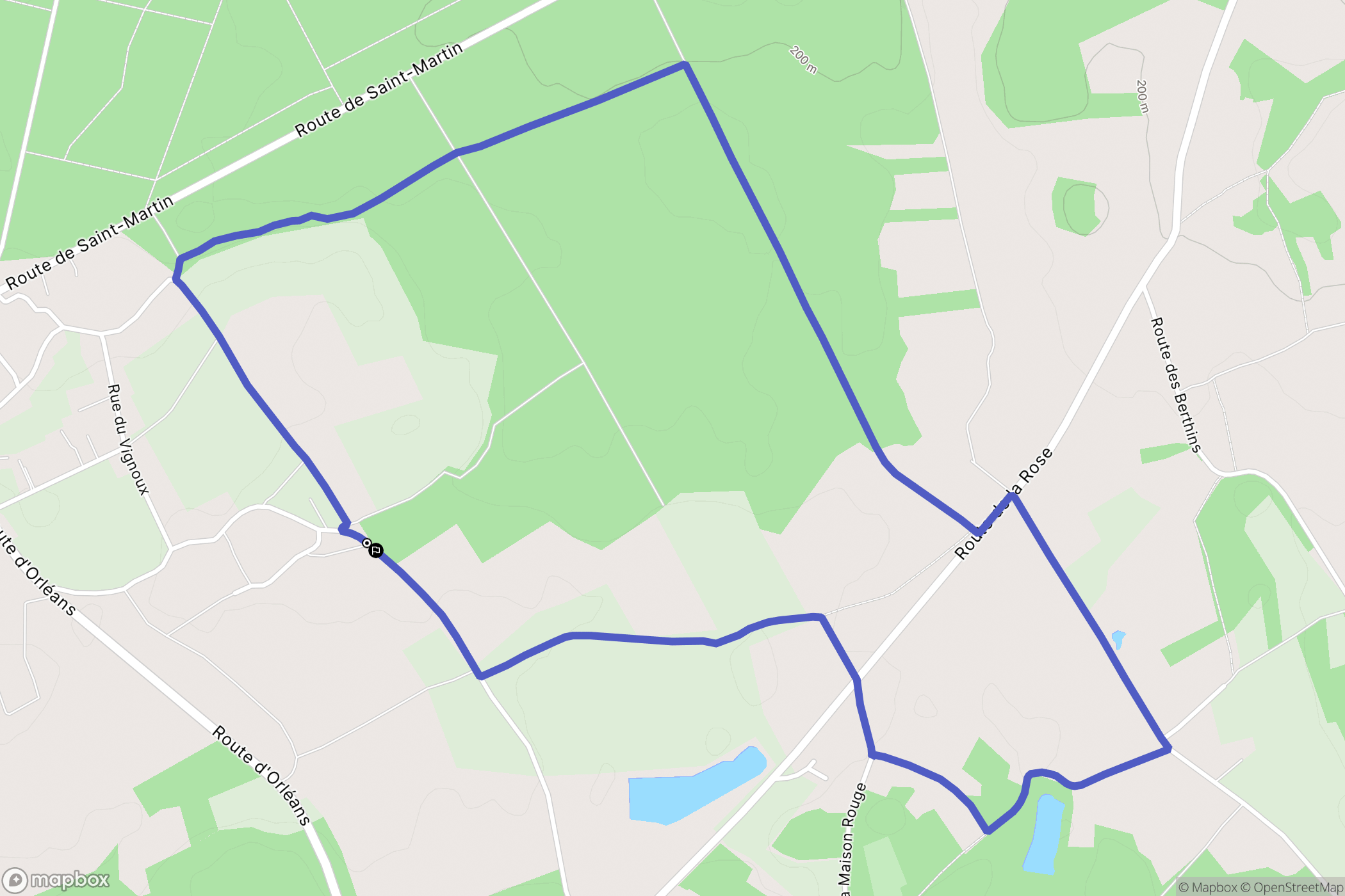 Saint-Éloy-de-Gy : carte du parcours de randonnée - France