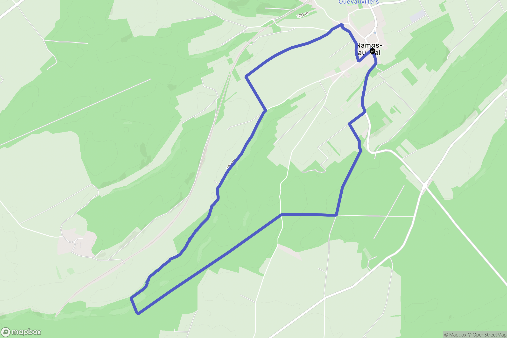 Namps-Maisnil : carte du parcours de randonnée - France
