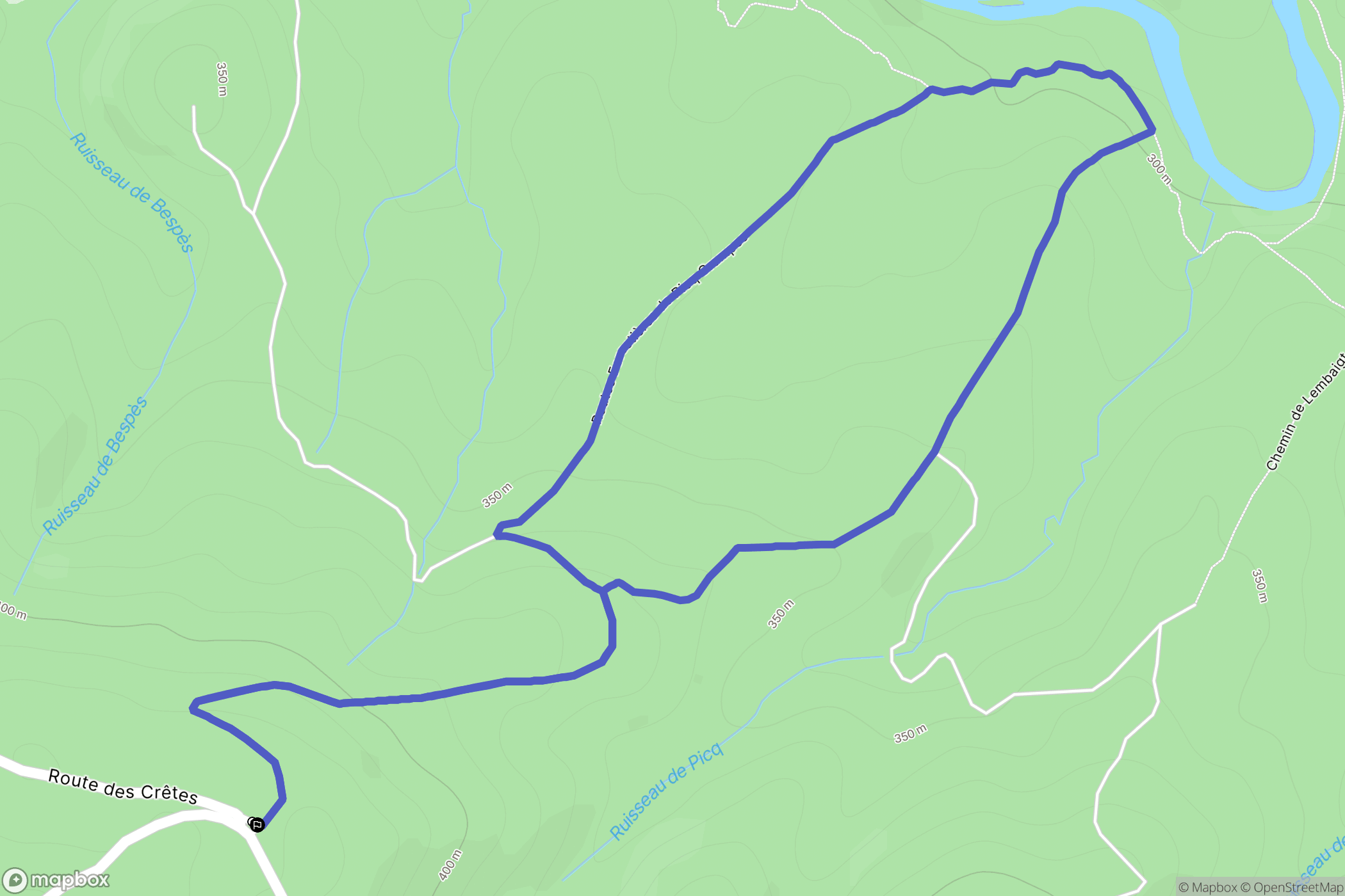 Oloron-Sainte-Marie : carte du parcours de randonnée - France