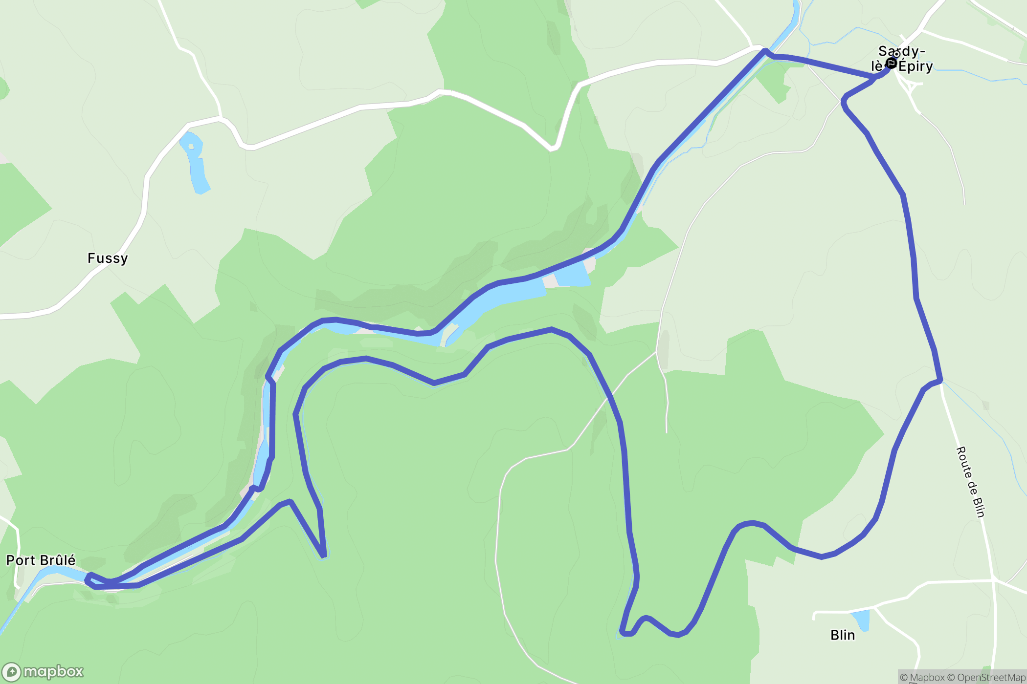 Sardy-lès-Épiry : carte du parcours de randonnée - France