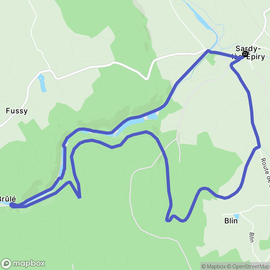 Sardy-lès-Épiry : carte du parcours de randonnée - France