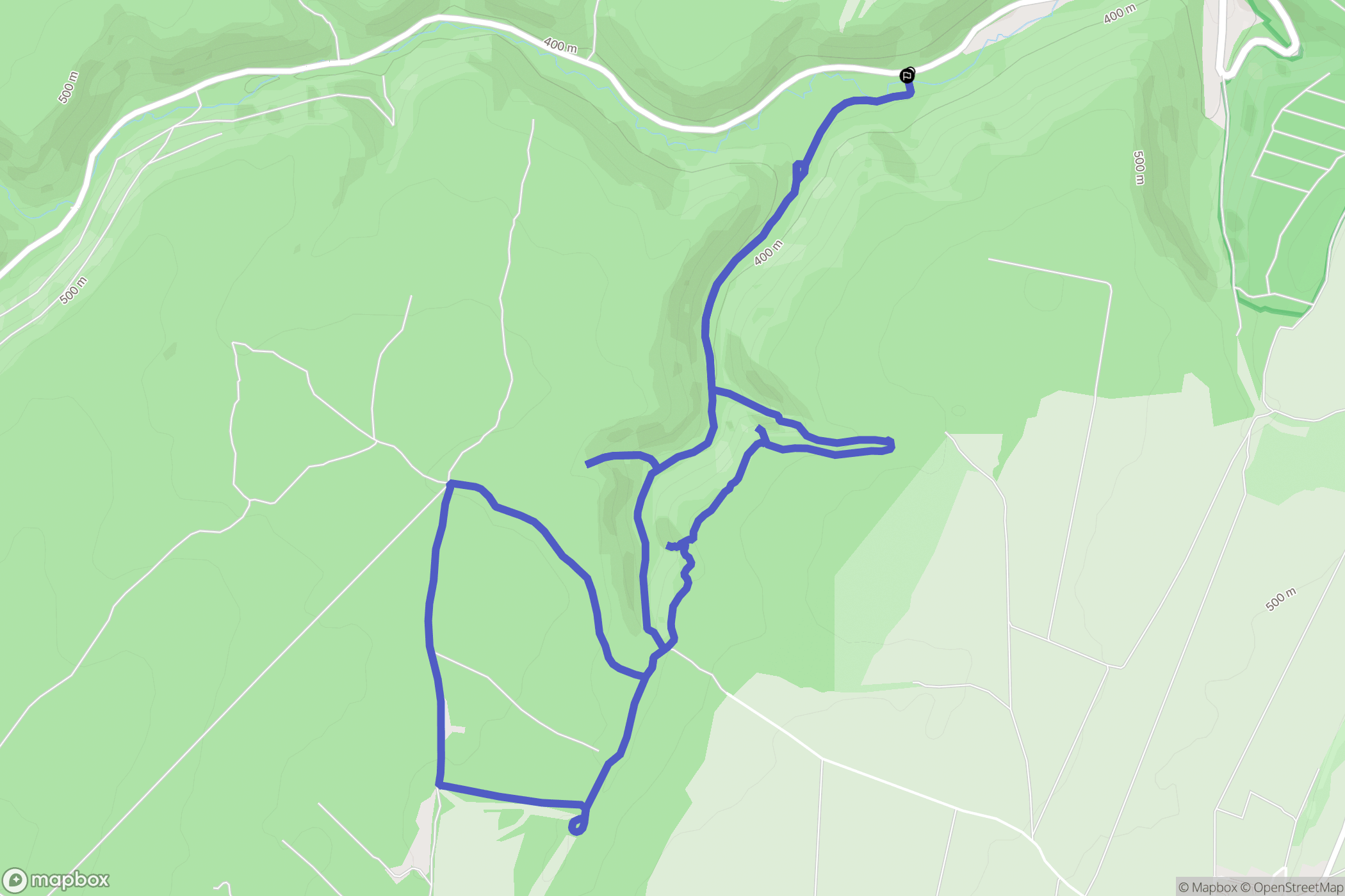 Val-Suzon : carte du parcours de randonnée - France