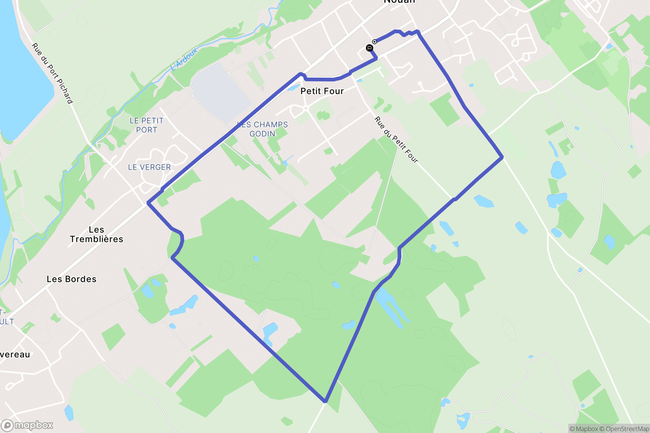Saint-Laurent-Nouan : carte du parcours de randonnée - France