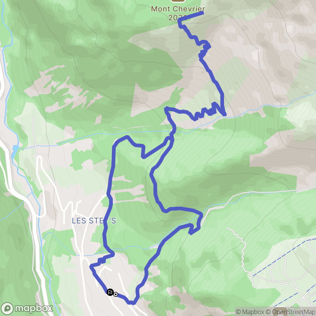 Pralognan-la-Vanoise : carte du parcours de randonnée - France