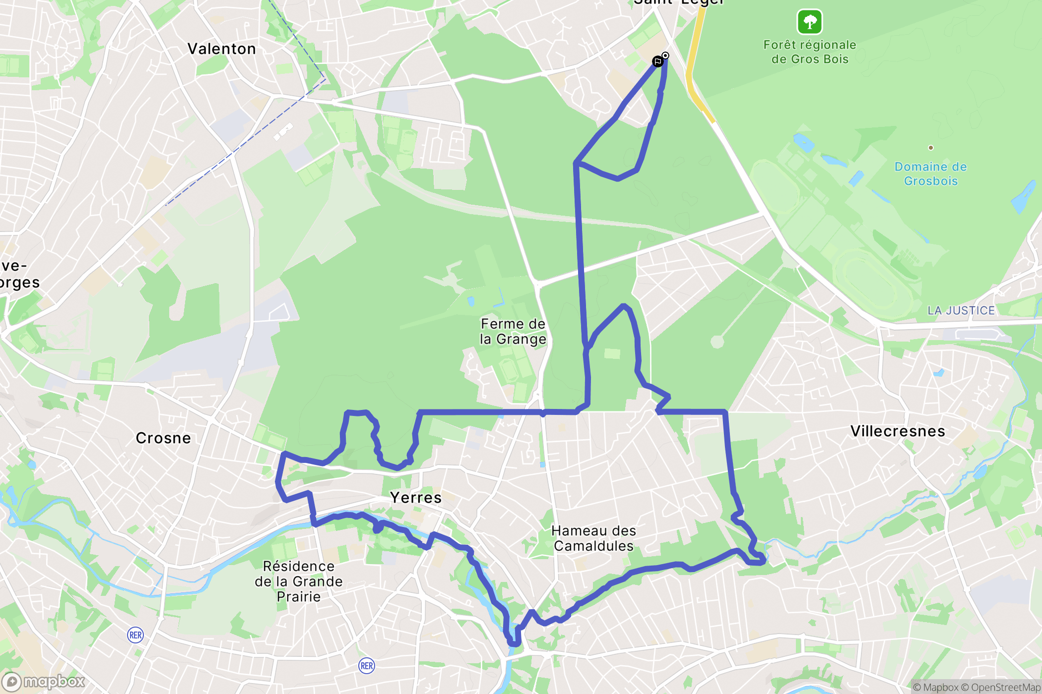 Limeil-Brévannes : carte du parcours de randonnée - France