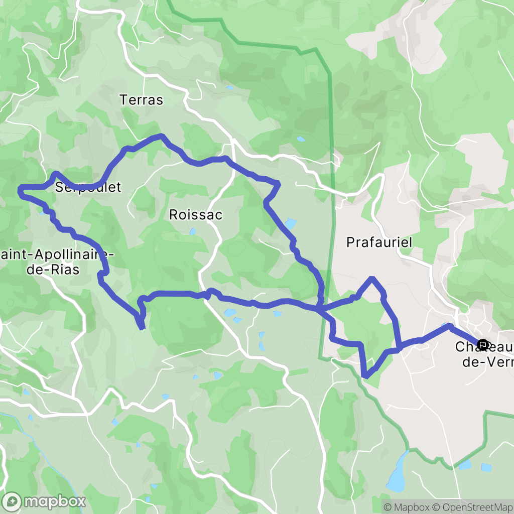 Châteauneuf-de-Vernoux : carte du parcours de randonnée - France