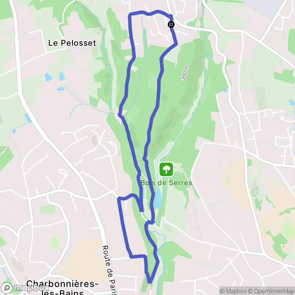 Dardilly : carte du parcours de randonnée - France