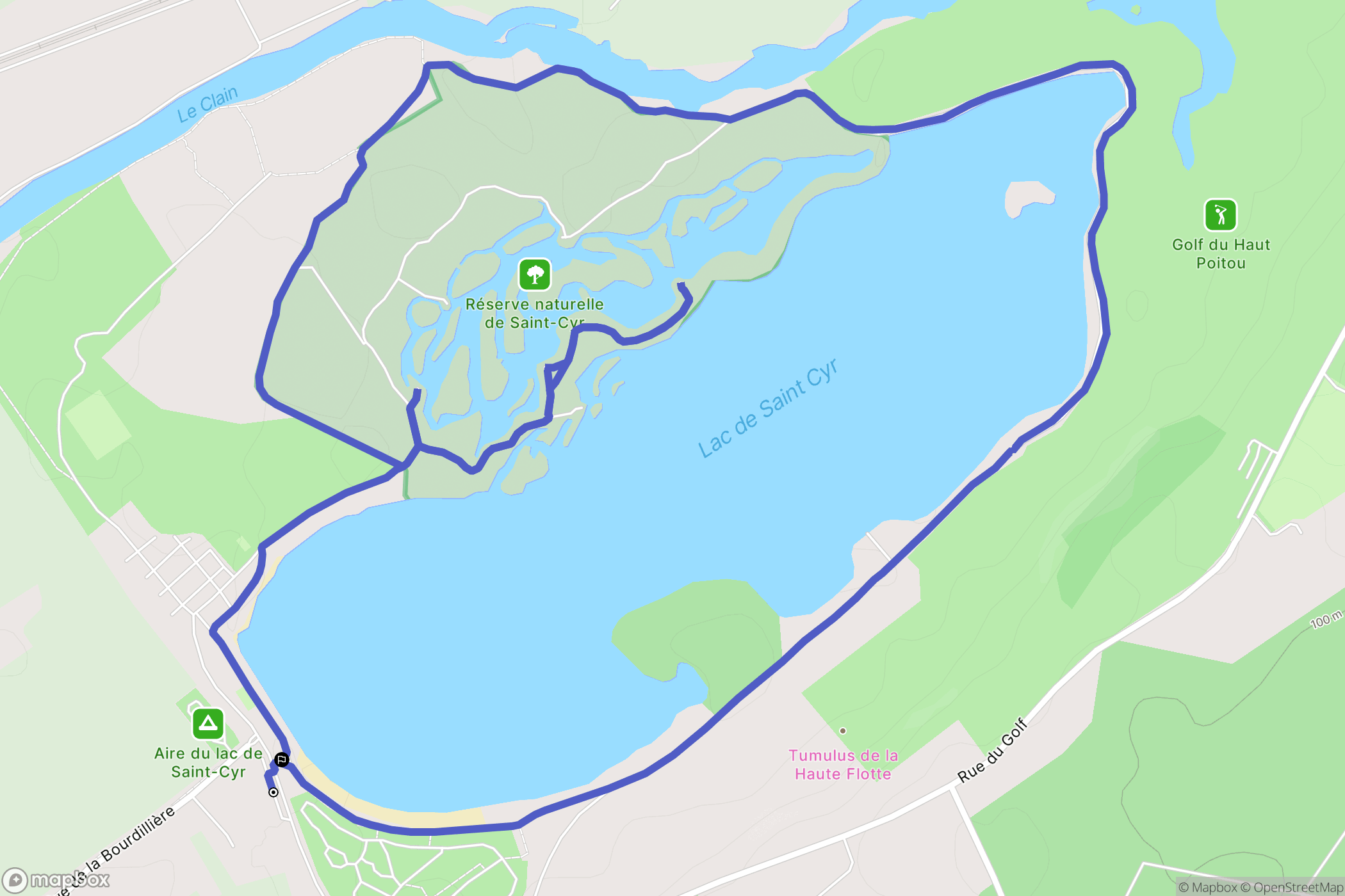 Beaumont Saint-Cyr : carte du parcours de randonnée - France