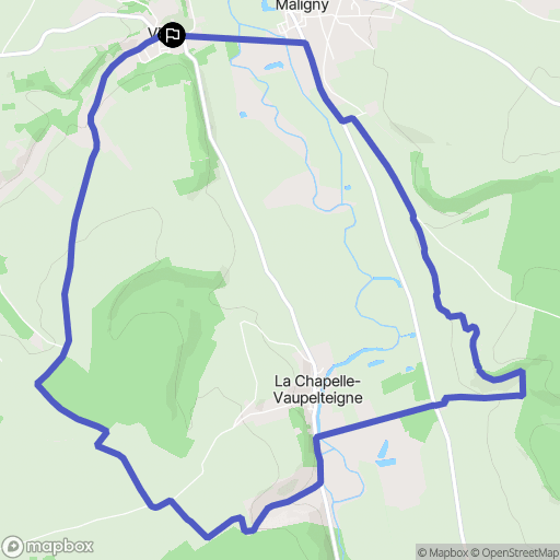 Villy : carte du parcours de randonnée - France