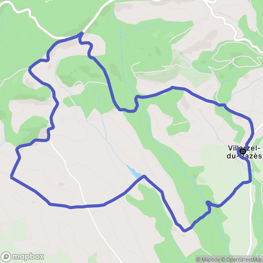 Villarzel-du-Razès : carte du parcours de randonnée - France