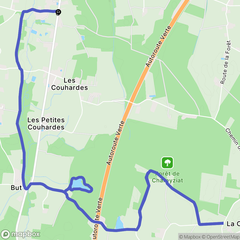 Marboz : carte du parcours de randonnée - France