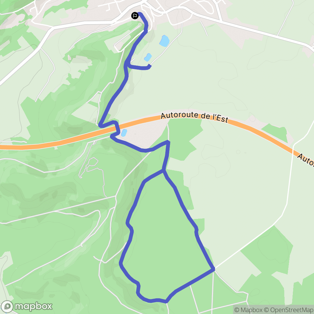 Clermont-en-Argonne : carte du parcours de randonnée - France