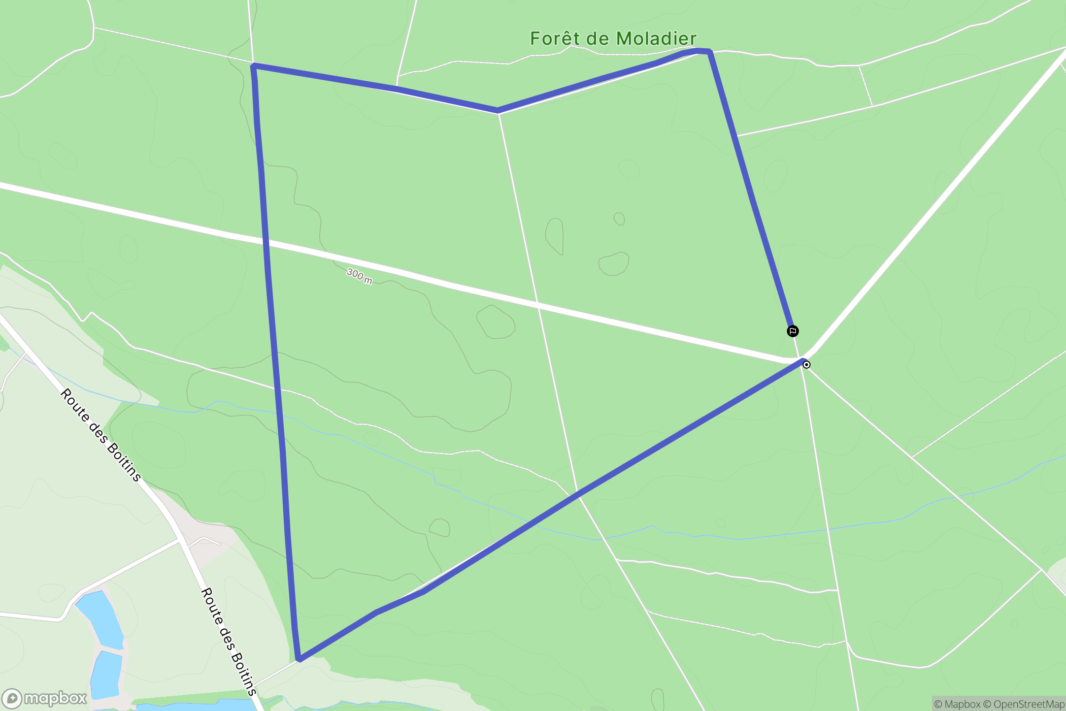 Besson : carte du parcours de randonnée - France
