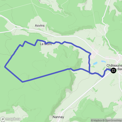Châteauneuf-Val-de-Bargis : carte du parcours de randonnée - France