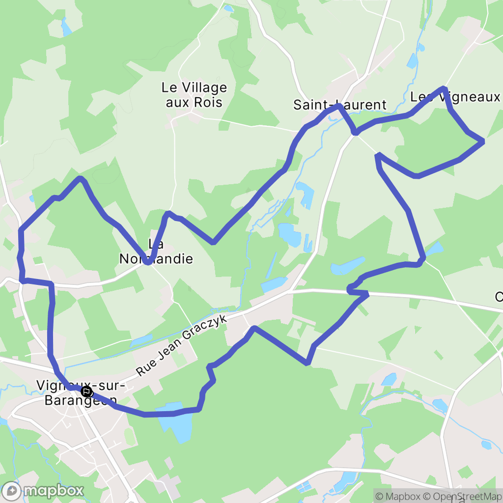 Vignoux-sur-Barangeon : carte du parcours de randonnée - France