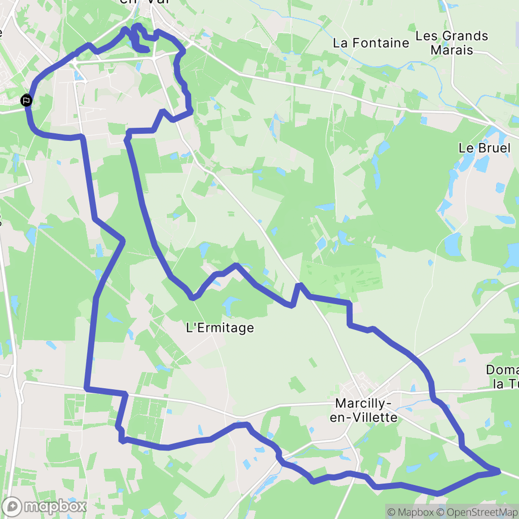 Saint-Cyr-en-Val : carte du parcours de randonnée - France